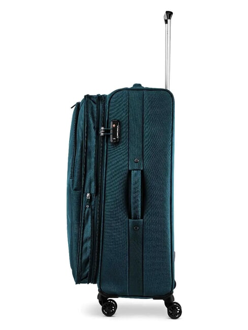 HEXA SOFT Large, expandable trolley green - Semi-rigid Trolley Cases
