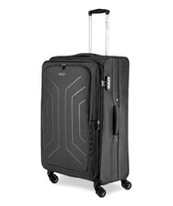 R RONCATO HEXA SOFT Large, expandable trolley Black - Semi-rigid Trolley Cases - 3