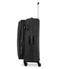 R RONCATO HEXA SOFT Large, expandable trolley Black - Semi-rigid Trolley Cases - 4