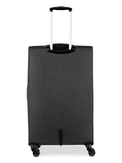 HEXA SOFT Large, expandable trolley Black - Semi-rigid Trolley Cases