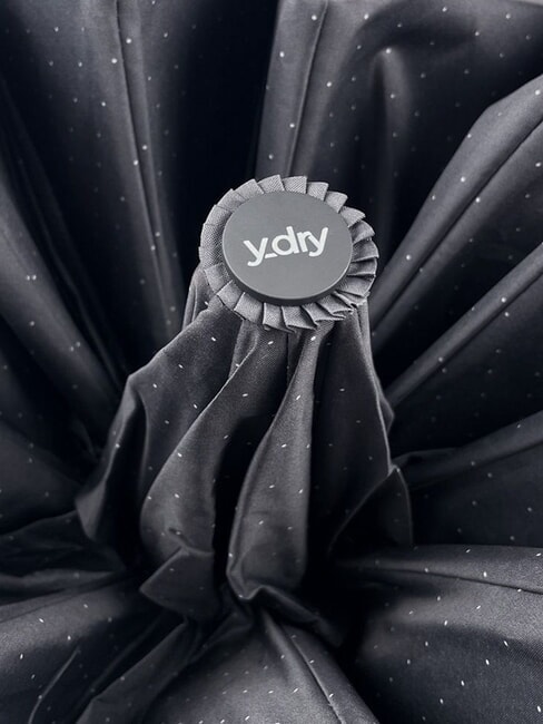 DANDY Automatic folding umbrella dark black polka dots - Umbrellas