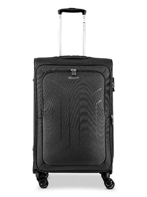HEXA SOFT Expandable Cabin + Medium + Large Trolley Set Black - Trolley Set