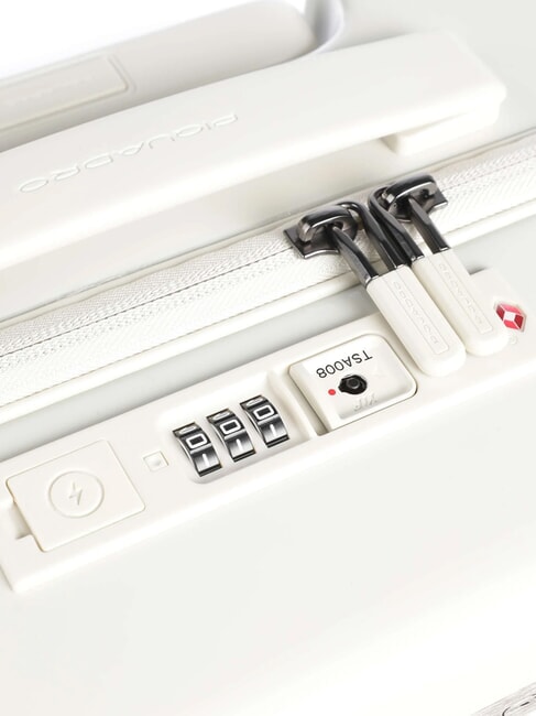 PQ-LIGHT Ultra slim cabin trolley white - Hand luggage