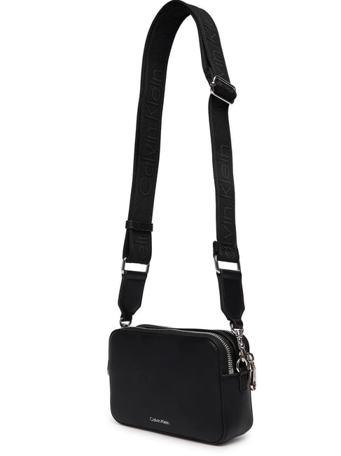 SIGNATURE LOGO STRAP Dual function camera case bag black / shiny nickel - Women&rsquo;s Bags