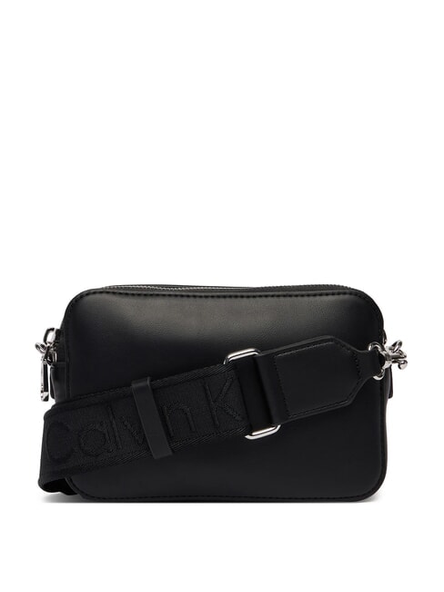 SIGNATURE LOGO STRAP Dual function camera case bag black / shiny nickel - Women&rsquo;s Bags