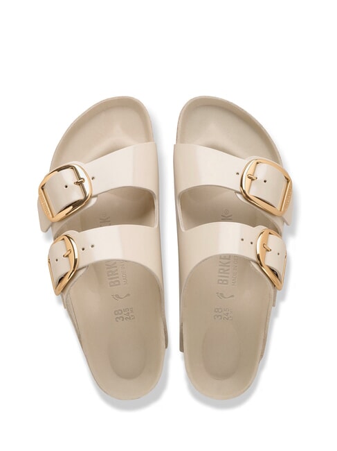 ARIZONA BIG BUCKLE  Leather sandals shine oyster - Women&rsquo;s shoes