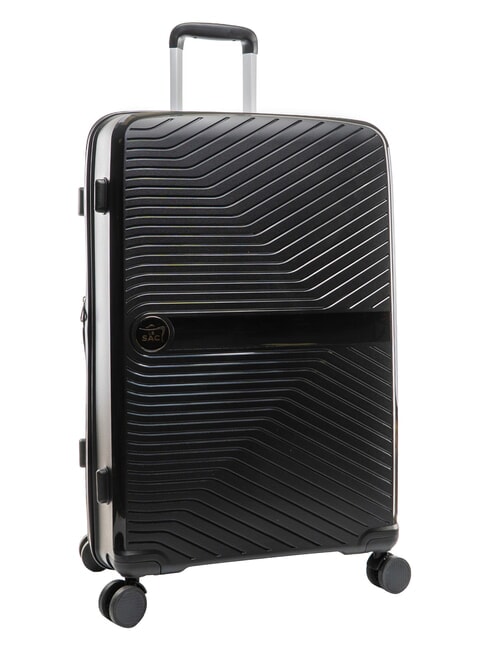 SLIDE Large, expandable trolley black - Rigid Trolley Cases