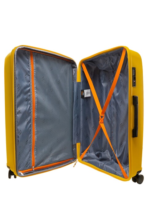 SLIDE Large, expandable trolley light yellow - Rigid Trolley Cases
