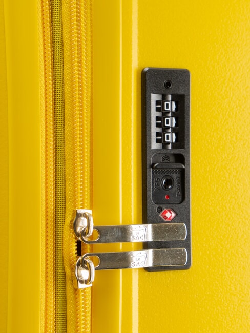 SLIDE Large, expandable trolley light yellow - Rigid Trolley Cases