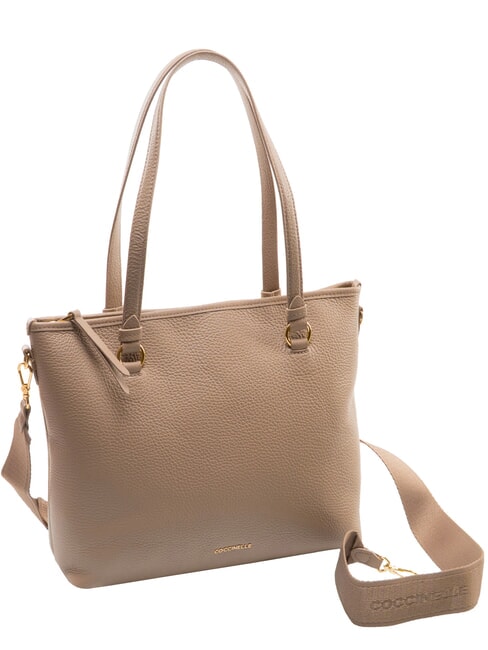 MARINA Leather Shopping Bag warm taupe - Women&rsquo;s Bags