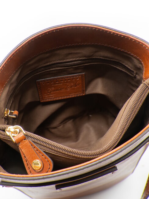 CECILIA Leather bucket bag BROWN - Women&rsquo;s Bags