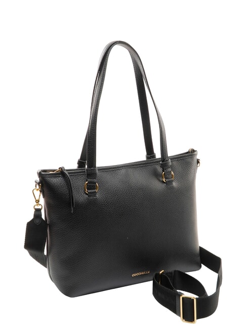 MARINA Leather Shopping Bag Black - Women&rsquo;s Bags