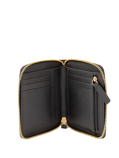 CECILIA Small Zip Around Wallet Black Gold - Women&rsquo;s Wallets