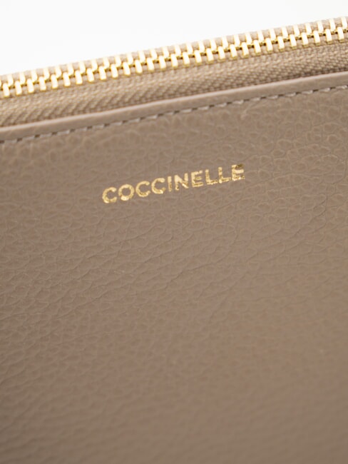 LORINE Leather clutch bag warm taupe - Women&rsquo;s Bags