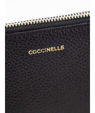 COCCINELLE LORINE Leather clutch bag Black - Women&rsquo;s Bags - 3