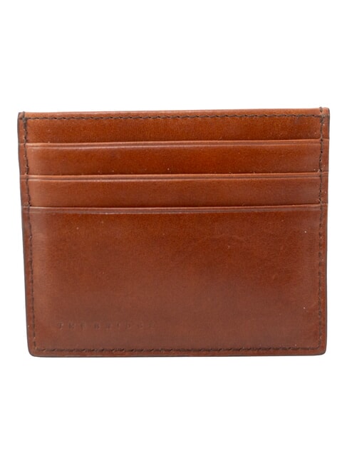 BIAGIO Flat leather card holder brown 14/ruthenium palladium - Men&rsquo;s Wallets