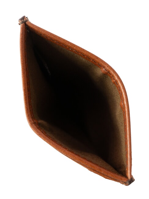 BIAGIO Flat leather card holder brown 14/ruthenium palladium - Men&rsquo;s Wallets