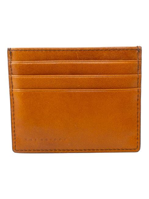 BIAGIO Flat leather card holder cogn / pall - Men&rsquo;s Wallets