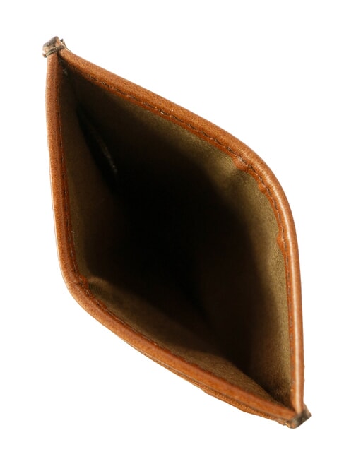 BIAGIO Flat leather card holder cogn / pall - Men&rsquo;s Wallets