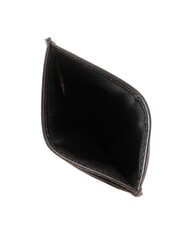 THE BRIDGE BIAGIO Flat leather card holder Black - Men&rsquo;s Wallets - 3