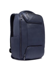 PIQUADRO CRONUS 14" laptop backpack, in leather blue - Laptop backpacks - 2
