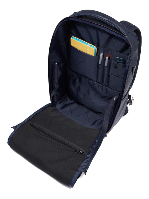 CRONUS 14" laptop backpack, in leather blue - Laptop backpacks