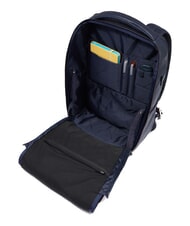 PIQUADRO CRONUS 14" laptop backpack, in leather blue - Laptop backpacks - 4