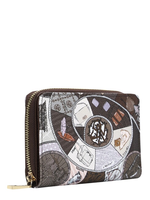 FASHIONOPOLY Medium wallet, zip around chocolate - Women&rsquo;s Wallets
