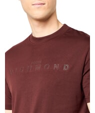 JOHN RICHMOND SOULOKU T-shirt with embossed logo bitter chocolate - T-shirt - 2