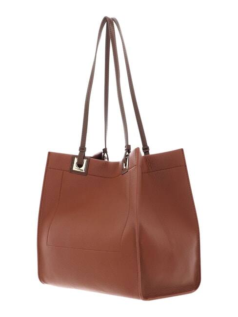 POST RE Shopping bag with clutch leather/dark brown - Women&rsquo;s Bags
