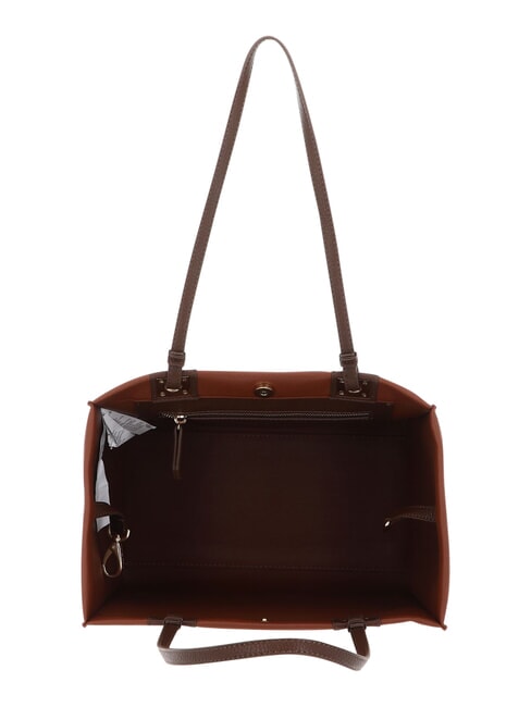 POST RE Shopping bag with clutch leather/dark brown - Women&rsquo;s Bags