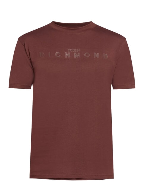 SOULOKU T-shirt with embossed logo bitter chocolate - T-shirt