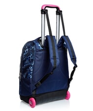 SEVEN DYED HEARTS Backpack with trolley Bluedeep - Backpack trolleys - 3