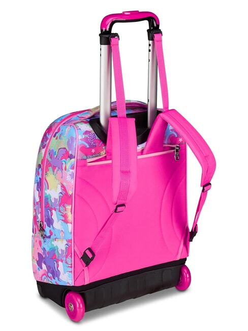 CUCCIOLI 2-wheel trolley backpack, fixed fuxiafluo - Backpack trolleys