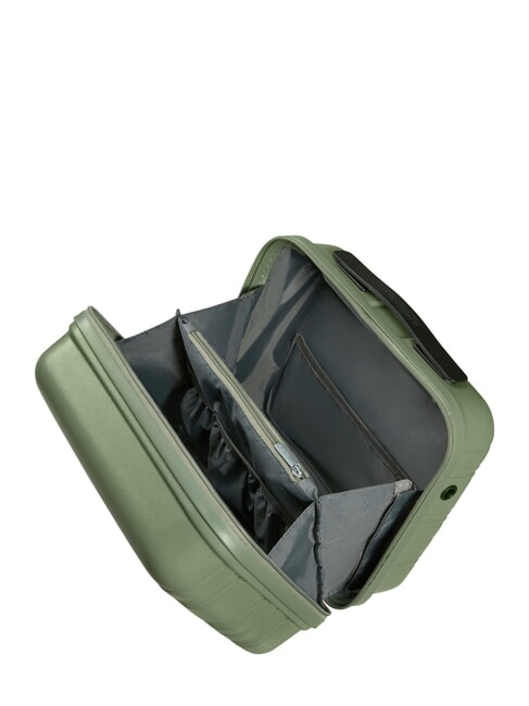 HIGH TURN Hard beauty case with shoulder strap matt sage khaki - Beauty Case