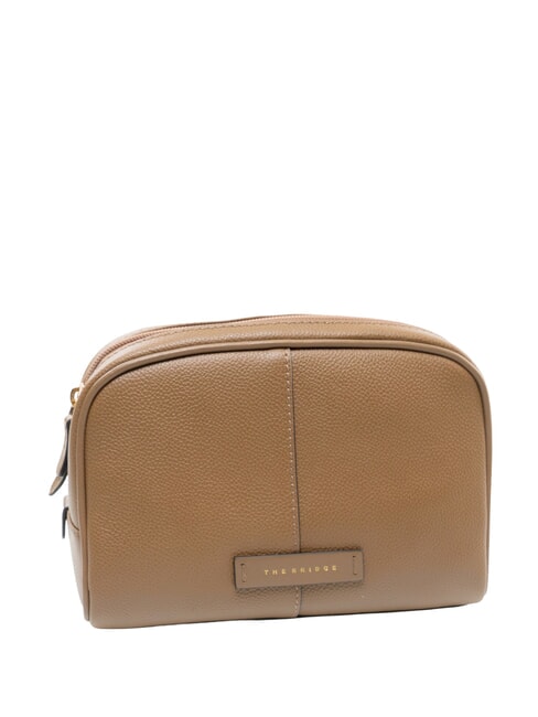 ELISABETTA Beauty in leather oyster abb. gold - Beauty Case