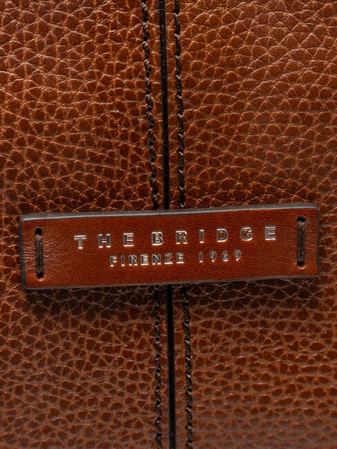 BIAGIO Leather backpack, 13" laptop holder brown 14/ruthenium palladium - Backpacks & School and Leisure