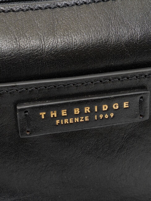 CECILIA Shoulder bag, in leather Black Gold - Women&rsquo;s Bags