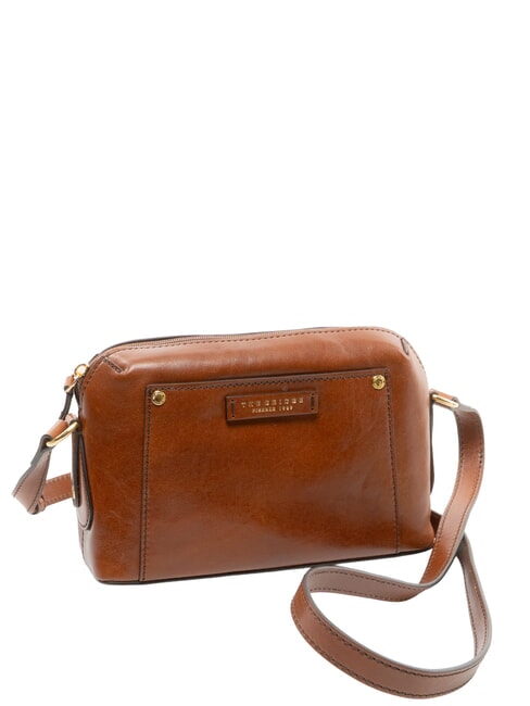 CECILIA Shoulder bag, in leather BROWN - Women&rsquo;s Bags