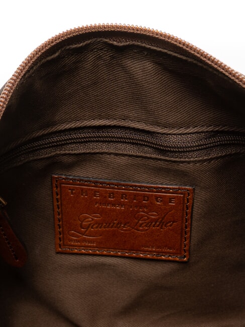 CECILIA Shoulder bag, in leather BROWN - Women&rsquo;s Bags