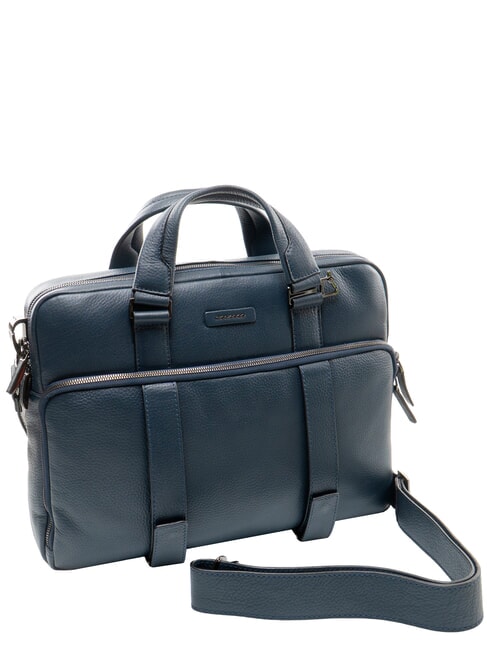 MODUS RESTYLING Leather briefcase for pc 14 " blue - Work Briefcases