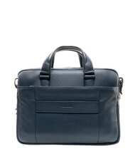 PIQUADRO MODUS RESTYLING Leather briefcase for pc 14 " blue - Work Briefcases - 3