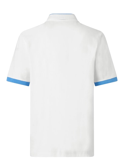 LOGO Short-sleeved polo shirt white - neon blue - Polo shirt