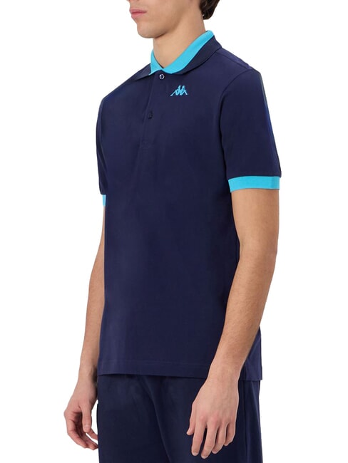 LOGO Short-sleeved polo shirt blue marine - neon b - Polo shirt
