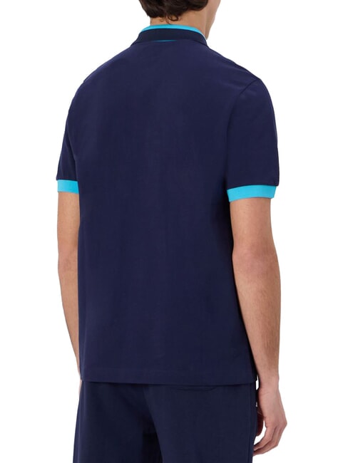LOGO Short-sleeved polo shirt blue marine - neon b - Polo shirt
