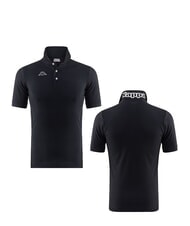 KAPPA LOGO Short-sleeved polo shirt black and white - Polo shirt - 4