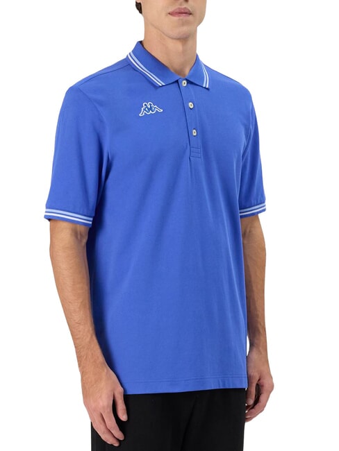 LOGO Short-sleeved polo shirt royal blue - white - Polo shirt