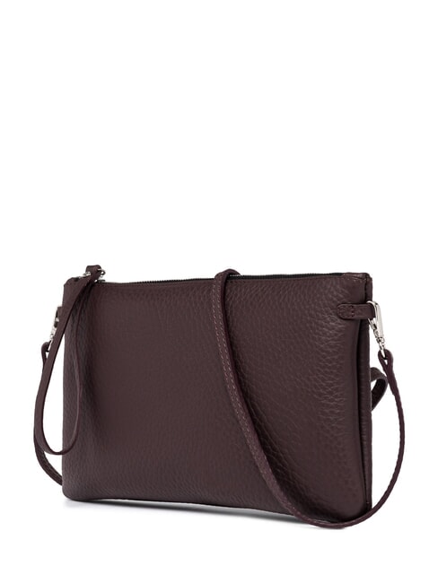 HERMY Leather clutch bag with shoulder strap plum-beaver - Women&rsquo;s Bags