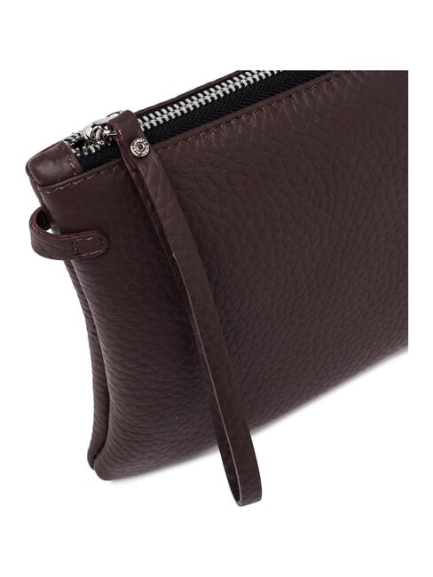 HERMY Leather clutch bag with shoulder strap plum-beaver - Women&rsquo;s Bags
