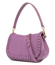 GIANNI CHIARINI HELENA ROUND Leather bag with flap argyle purple - Women&rsquo;s Bags - 2